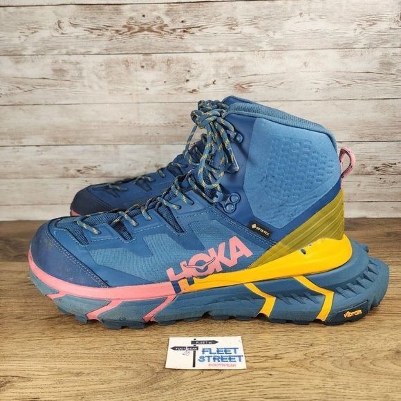 Hoka One One Tennine GTX Gore-Tex Moroccan Blue Hiking Shoes Mens size 12D Read! - Picture 3 of 12